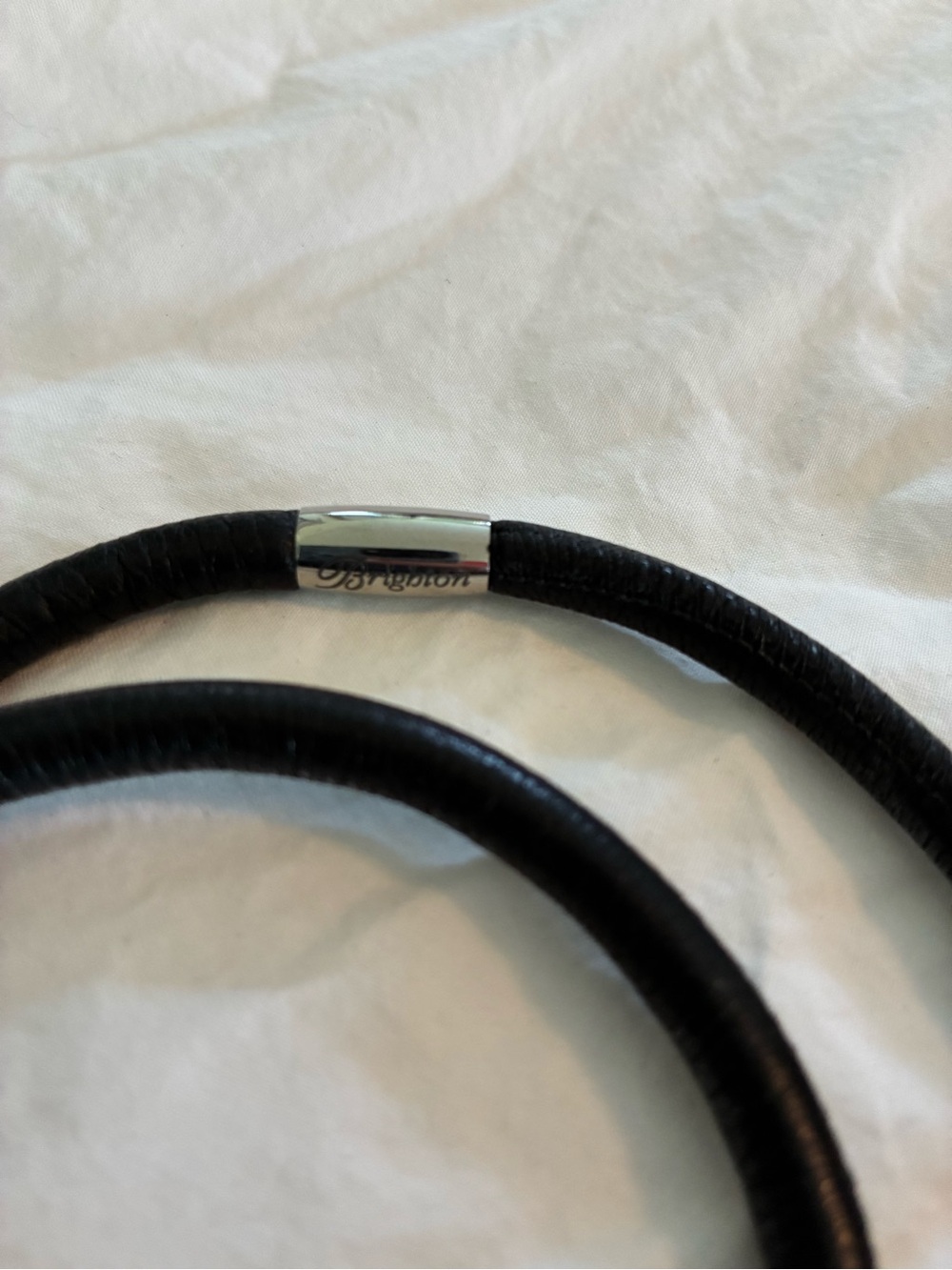Brighton Black Wrap Necklace with Silver and Turquoise Accents - Picture 4 of 4